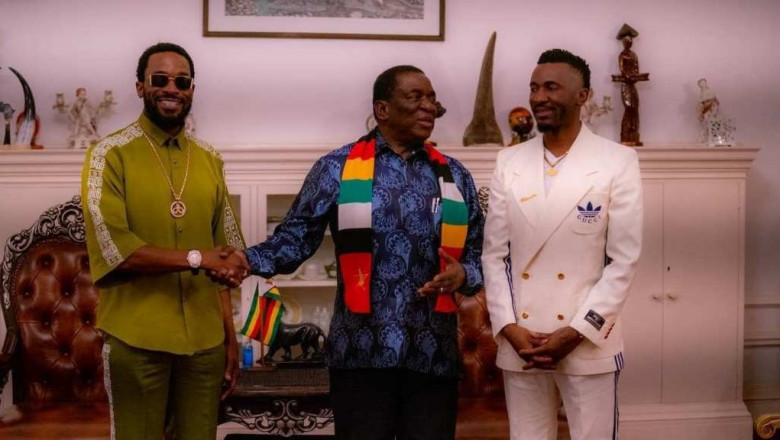 President Mnangagwa welcomes D’ Banj-Zimmagazine